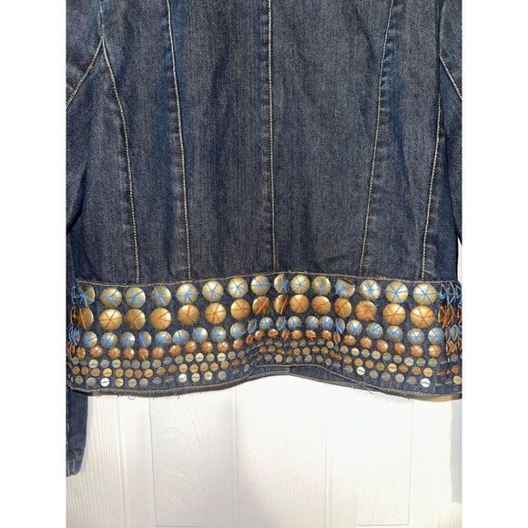 Gordon James Denim Jacket With Embellishments Size Medium - Picture 8 of 12
